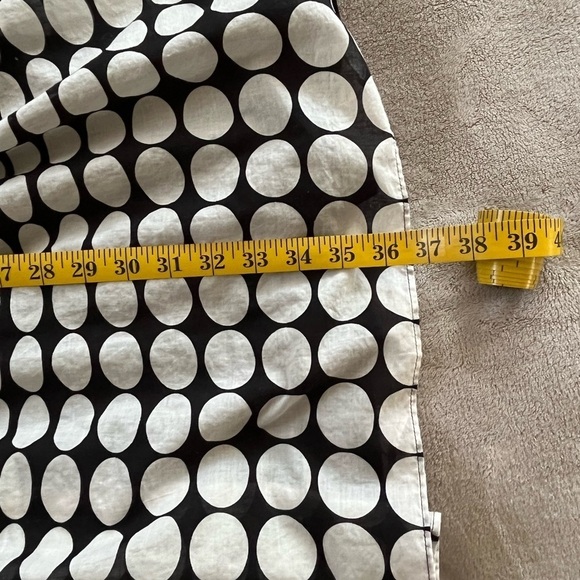 Talbots Geo Black and White Polkadot Fit and Flare Dress Size 6P Pin Up Retro - Picture 12 of 12